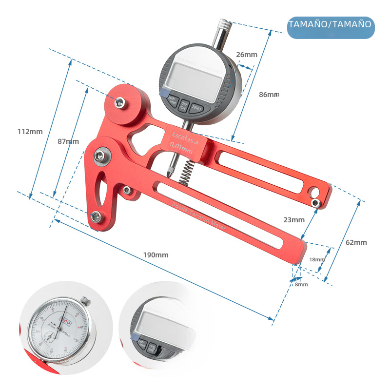 Bicycle Digital Spoke Tension Meter Tool for Adjustment