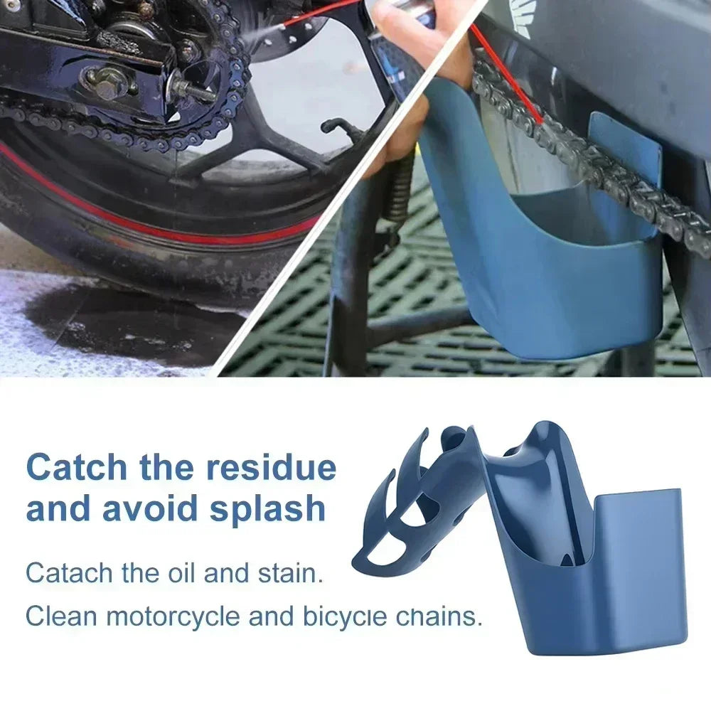 Motorcycle Chain Oil Storage Box Bike Chain Cleaning Oil Splash-Proof Tool Agent Widely Used Chain Oil Anti-spray Box