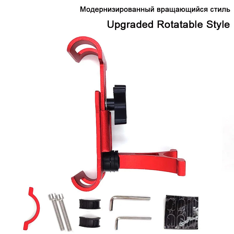 Universal 360 Rotate Metal Motorcycle Bicycle Phone Holder Aluminum Alloy Anti-slip Clip Bracket GPS Bike Phone Stand For Phone
