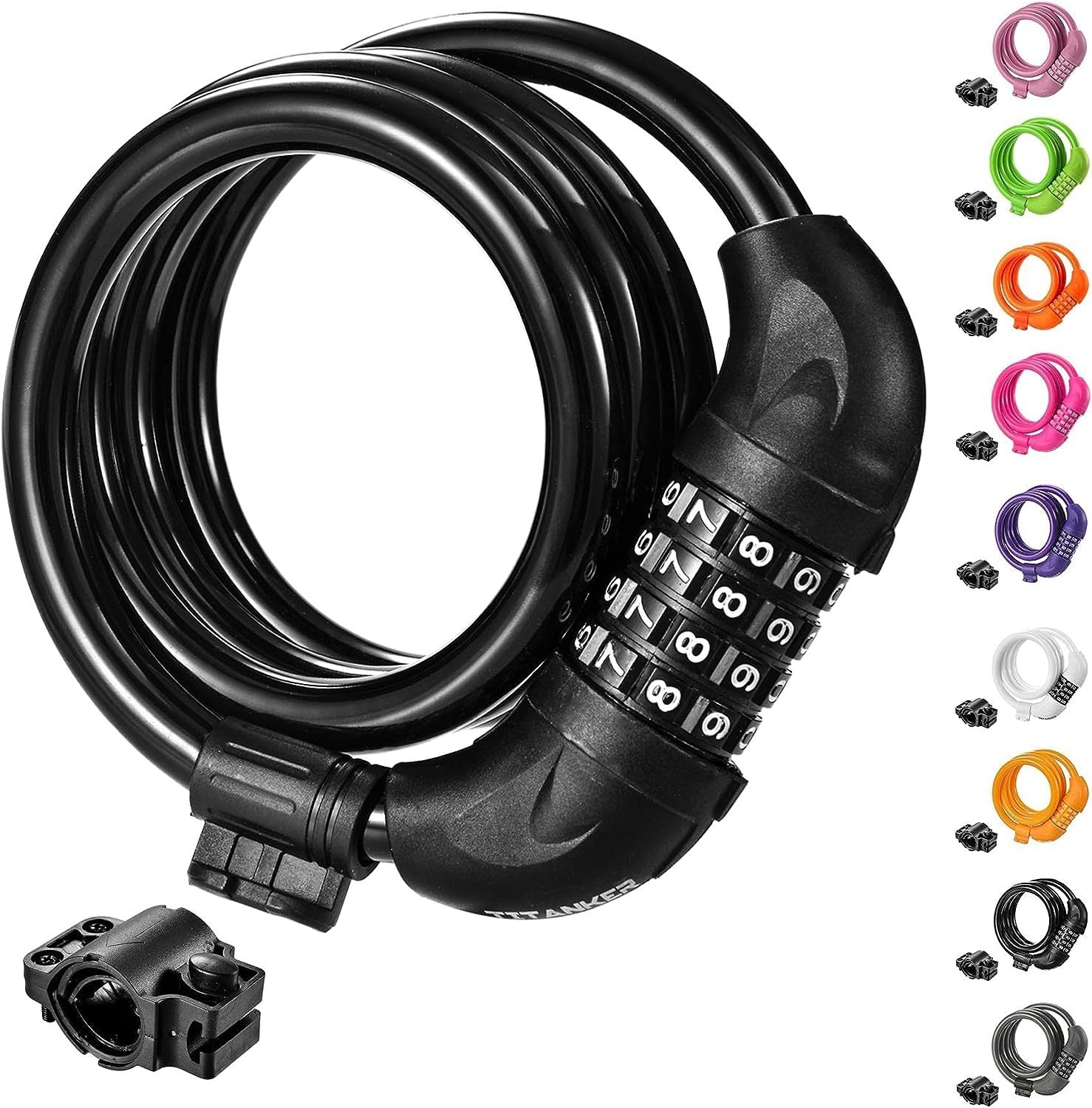 Colorful Combination Lock for Bicycles and Motorcycles