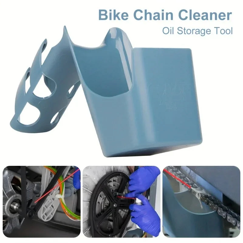 Motorcycle And Bicycle Oil Stain Storage Tool Box, Chain Cleaning Agent, Chain Oil Anti Splash Tool