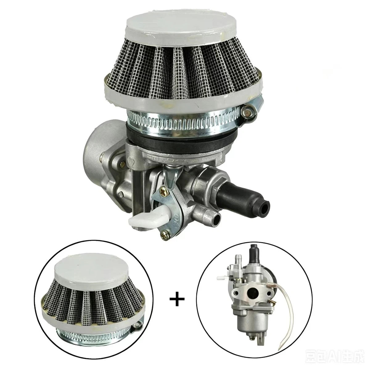 47cc 49cc 2-Stroke Carburetor with Air Filter for Mini Moto ATV Quad Dirt Pocket Bike Go Kart
