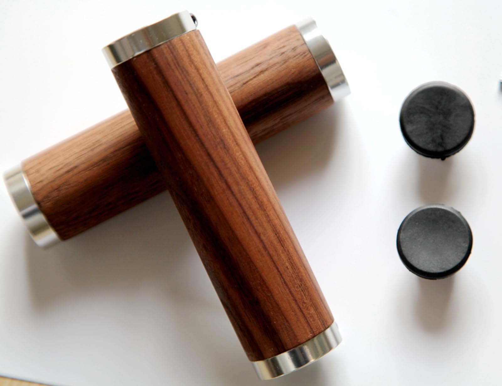 Black Walnut Solid woodBike Bike Handlebar Grips Retro Bicycle Handlebar Handmade Handlebar Antique Handlebar Bicycle Handle Grips Cycling Steering Wheel Bicycle Lock on Vintage Alloy Grip