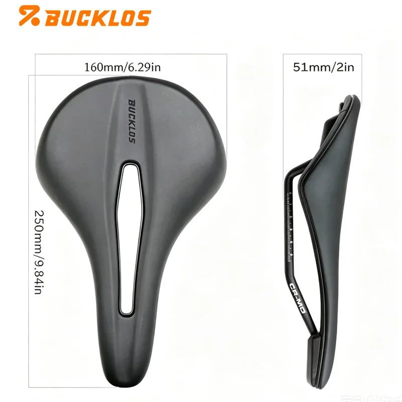 BUCKLOS Vacuum Bicycle Saddle 150mm 160mm Road MTB Seat Cushion Comfortable Hollow Exercise Bike Saddle for Men and Women