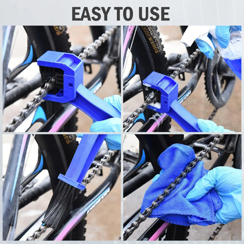 Motorcycle Chain Brush Cleaner Plastic Bicycle/Moto Brush Clean Chain Cleaner Outdoor Scrubber Road Care Tools Motorcycle Parts