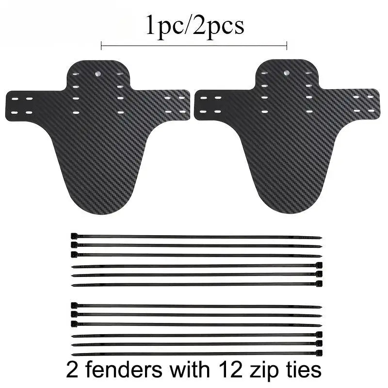 Bicycle Mountain Carbon Pattern Bike Mud Guard For Front Rear Wheel Mudguard Ultralight Cycling