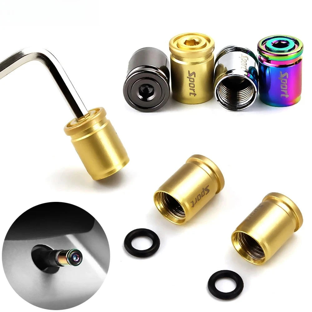 DSYCAR 1Set Anti-theft Sport Tire Valve Dust Caps Dustproof Tire Cap Valve Stem Caps for Cars , Bike, Moto New