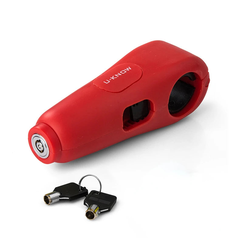 110dB Motorcycle Handlebar Alarm Lock Anti-Theft Brake and Throttle Lock for Scooter E-Bike Bicycle and Electric Vehicle