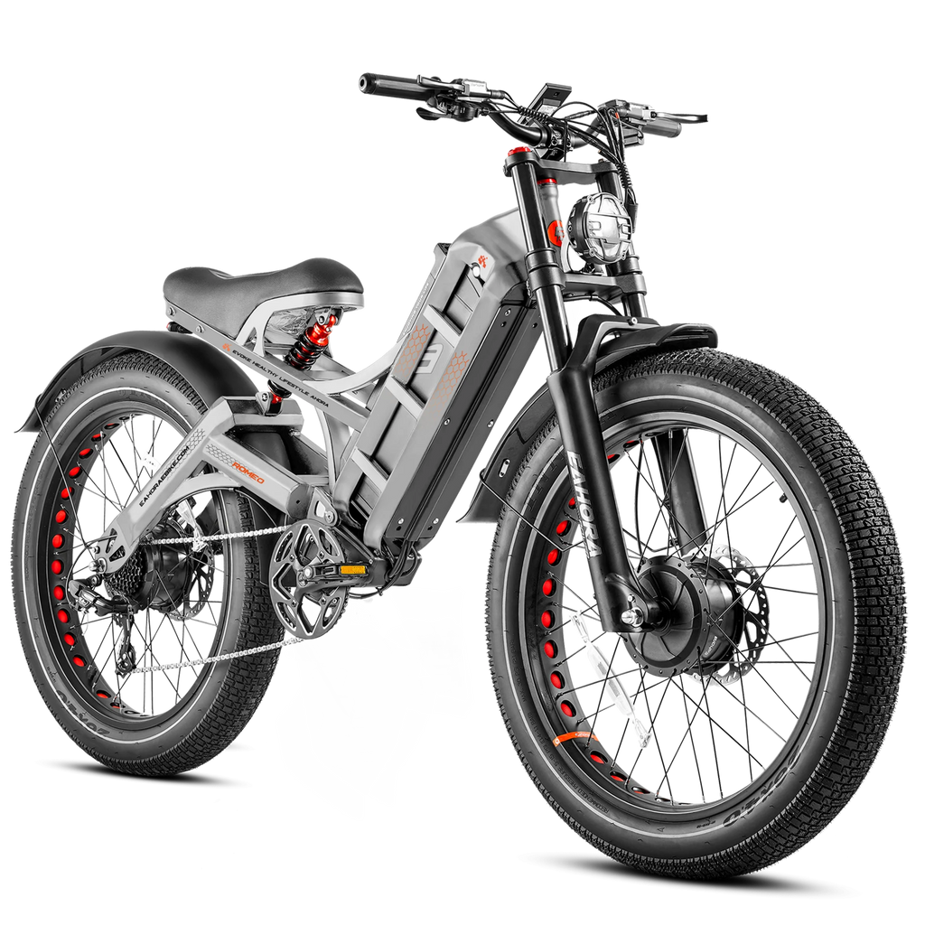 JYF Eahora Dual Motor 52V Lithium Battery Steel Frame Electric City Commuter Bike 250W Rear Pedal Fender City Transportation