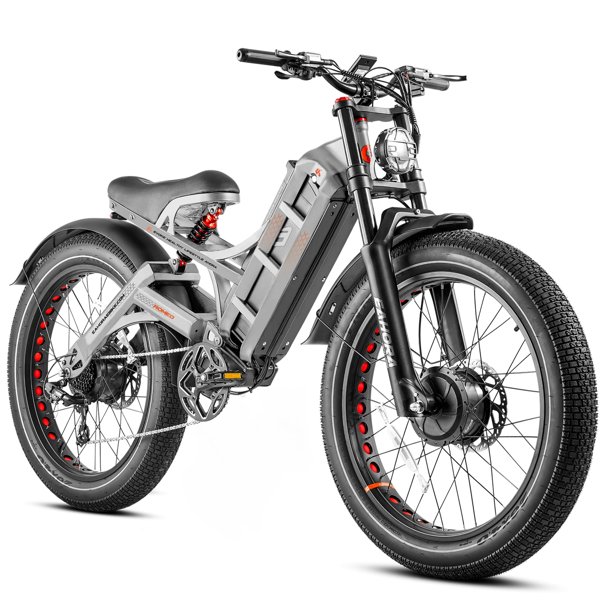 JYF Eahora Dual Motor 52V Lithium Battery Steel Frame Electric City Commuter Bike 250W Rear Pedal Fender City Transportation