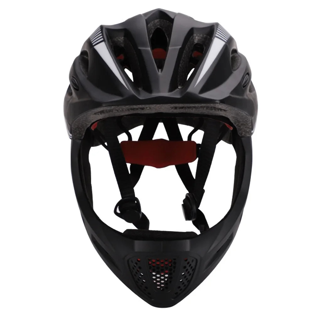 NEW LED Kids Full Face MTB Bike Helmet Balance Bike Sports Safety Kids Full Covered Helmets Downhill Scooter BMX Child 48-52CM