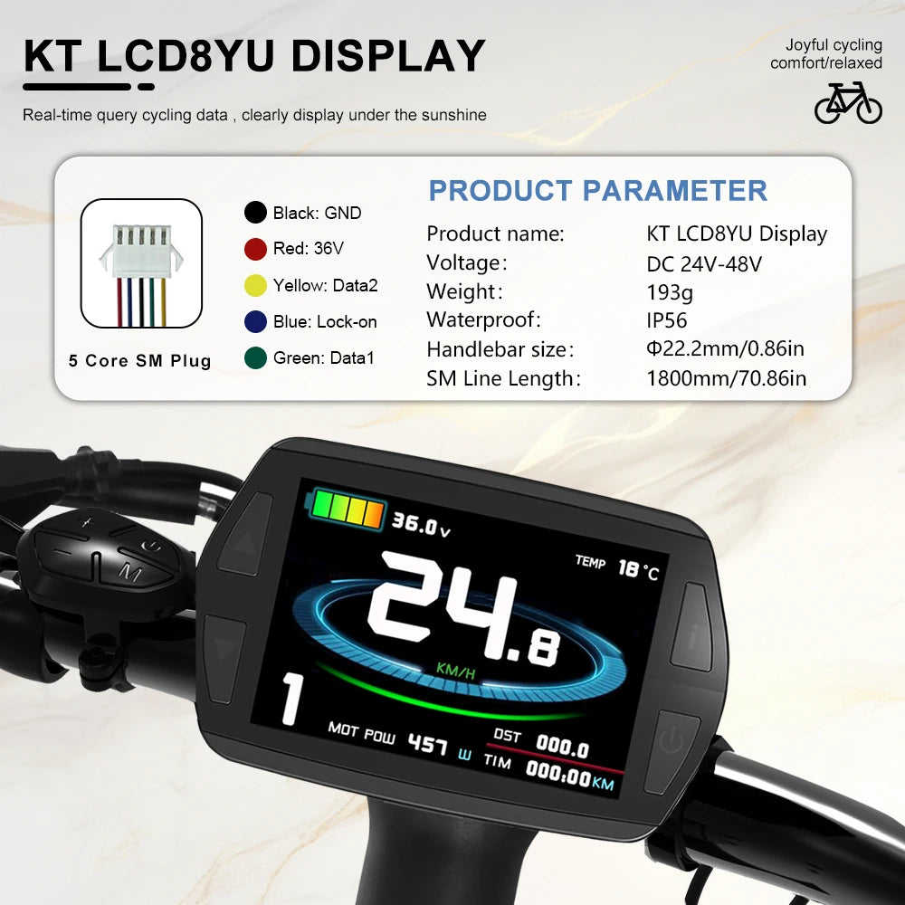 48V 1000W Electric Bicycle Conversion Kit 20-29inch dropout 100mm Front Brushless hub motor Wheel with kt display for E-Bike Kit