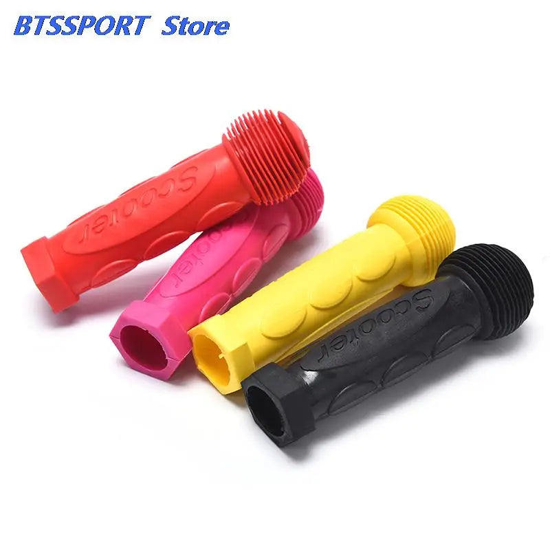 2Pcs Rubber Grip Handle Handlebar Grips Colorful Blue Red Anti-skid Child Children Kids Bike Bicycle Tricycle Skateboard Scooter