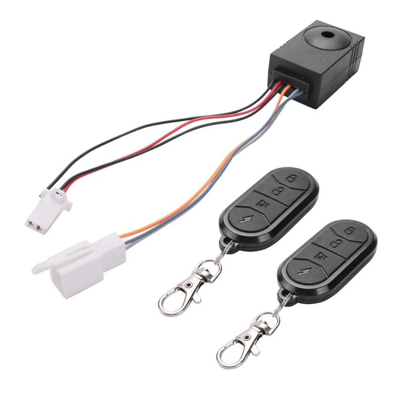 Y45A-Ebike Alarm System Dual Remote Control 36V 48V 60V 72V Alarm Accessories Universal Waterproof Electric Bike Replacement
