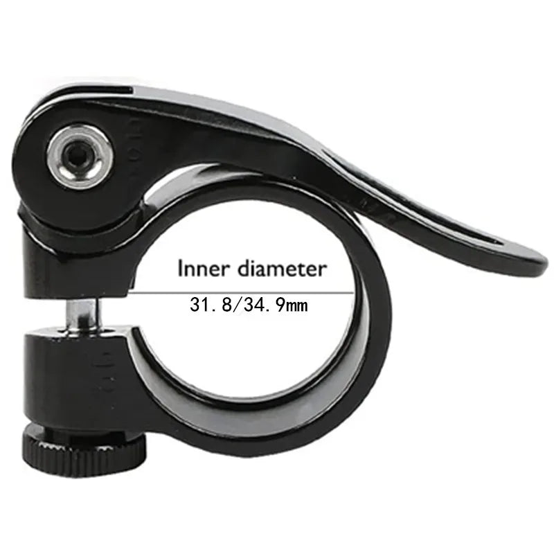 1Pcs Bike Seat Post Clamp 31.8mm 34.9mm Aluminum Alloy Seat Tube Clip Bicycle Quick Release Seatpost for Mountain Tube Bike