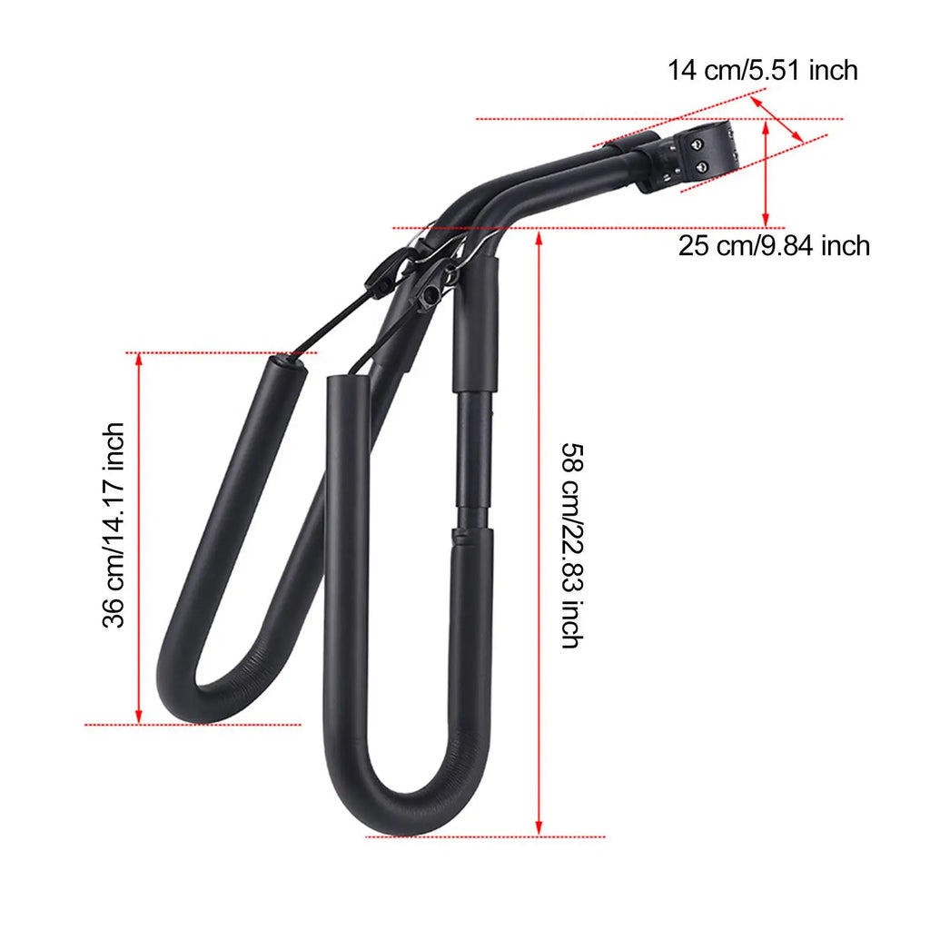 Bike Surfboard Rack Simple Installation Foam Padded Holder Outdoor Cycling Accessory for Road Mountain