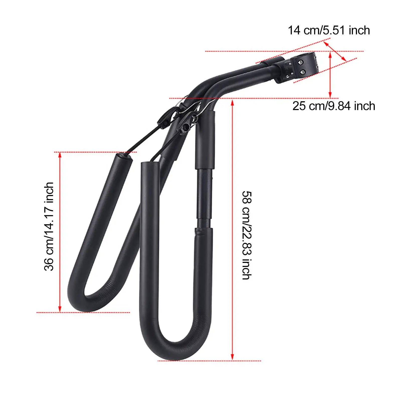 Bike Surfboard Rack Simple Installation Foam Padded Holder Outdoor Cycling Accessory for Road Mountain